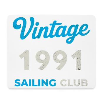 Vintage 1991 – Sailing Club Retro Year of Birth - Mouse Pad (horizontal) - white - Front