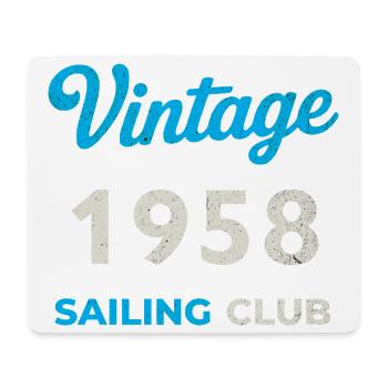 Millésime 1958 – Année de naissance rétro du Yachting Club - Tapis de souris (format paysage) - blanc - Devant