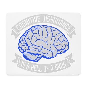 La dissonance cognitive est un sacré dicton. - Tapis de souris (format paysage) - blanc - Devant