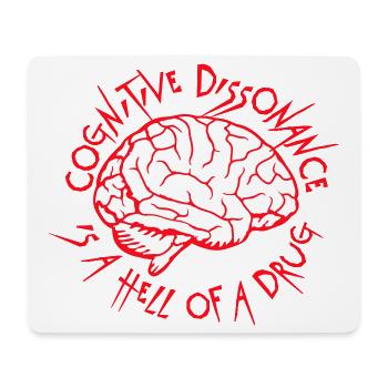 La dissonance cognitive est un sacré dicton. - Tapis de souris (format paysage) - blanc - Devant