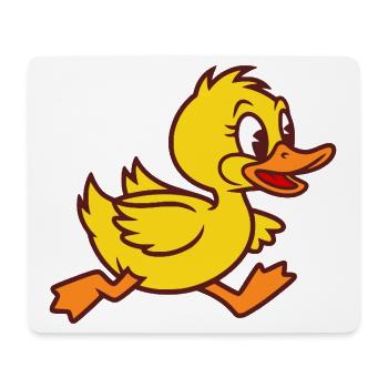 Rennende Ente Baby Duck Duckling Entchen Entlein - Mousepad (Querformat) - Weiß - Vorne