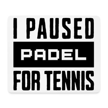 Tennis & Padel Hoodie, Shirt for Tennis Players - Mouse Pad (horizontal) - white - Front