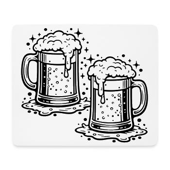 Bière, verre, bière, consommation de bière - Tapis de souris (format paysage) - blanc - Devant