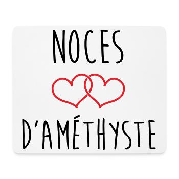 Amethyst-Hochzeit 48 Jahre Ehe - Mousepad (Querformat) - Weiß - Vorne