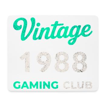 Vintage 1988 – Gaming Club Retro Birth Year - Mouse Pad (horizontal) - white - Front