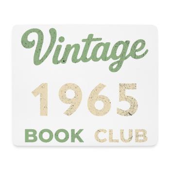 Vintage 1965 Book Club Retro Geburtsjahr Geschenk - Mousepad (Querformat) - Weiß - Vorne