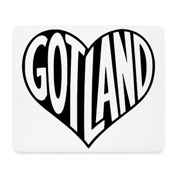 Gotland Sweden in the Heart Font - Mouse Pad (horizontal) - white - Front