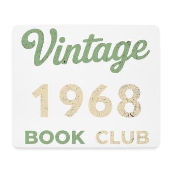 Vintage 1968 Book Club Retro Geburtsjahr Geschenk - Mousepad (Querformat) - Weiß - Vorne