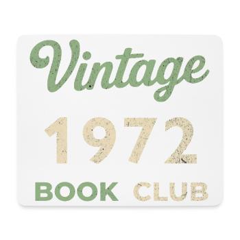 Vintage 1972 Book Club Retro Geburtsjahr Geschenk - Mousepad (Querformat) - Weiß - Vorne