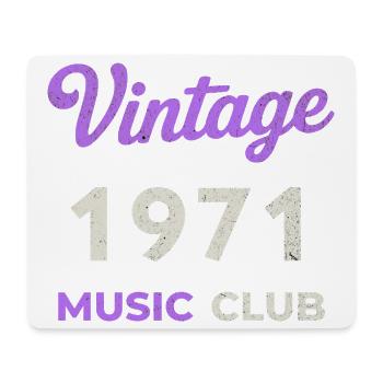 Vintage 1971 Music Club Retro Année de naissance vintage - Tapis de souris (format paysage) - blanc - Devant