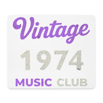 Vintage 1974 Music Club Retro Année de naissance Vintage - Tapis de souris (format paysage) - blanc - Devant