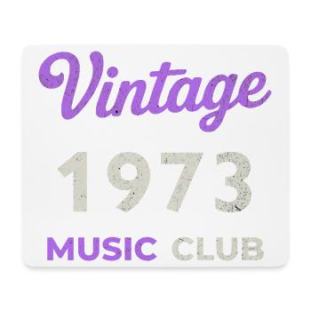 Vintage 1973 Music Club Retro Année de naissance vintage - Tapis de souris (format paysage) - blanc - Devant