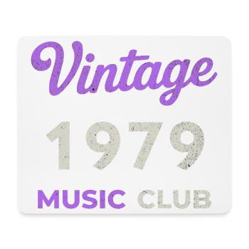 Vintage 1979 Music Club Retro Année de naissance vintage - Tapis de souris (format paysage) - blanc - Devant