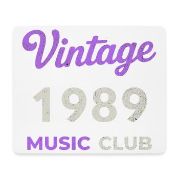 Vintage 1989 Music Club Retro Année de naissance vintage - Tapis de souris (format paysage) - blanc - Devant