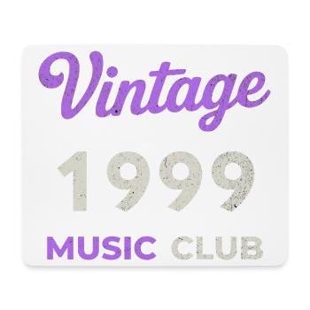 Vintage 1999 Music Club Retro Birth Year Vintage - Mouse Pad (horizontal) - white - Front