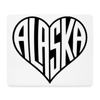 Alaska in Heart Lettering - Mouse Pad (horizontal) - white - Front
