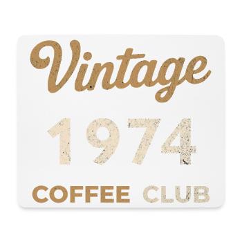 Vintage 1974 – Coffee Club Retro Birth Year - Mouse Pad (horizontal) - white - Front