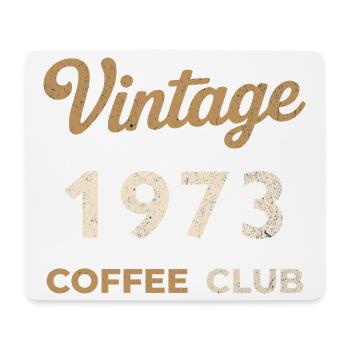 Vintage 1973 – Coffee Club Retro Birth Year - Mouse Pad (horizontal) - white - Front