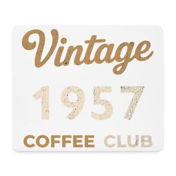 Vintage 1957 – Coffee Club Retro Birth Year - Mouse Pad (horizontal) - white - Front