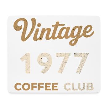 Vintage 1977 – Coffee Club Retro Birth Year - Mouse Pad (horizontal) - white - Front