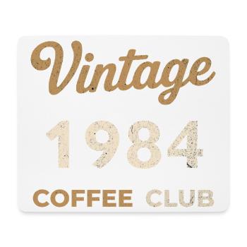 Vintage 1984 – Coffee Club Retro Geburtsjahr - Mousepad (Querformat) - Weiß - Vorne