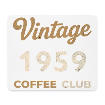 Vintage 1959 – Coffee Club Retro Birth Year - Mouse Pad (horizontal) - white - Front