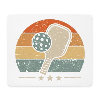 Pickleball rétro - Tapis de souris (format paysage) - blanc - Devant