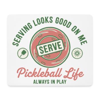 Pickleball-lustiger Spieler liebt Pickleball-Platz - Mousepad (Querformat) - Weiß - Vorne