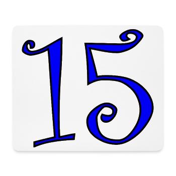 15. 15 ANS. 15e ANNIVERSAIRE. ANNIVERSAIRE 15 ANS. - Tapis de souris (format paysage) - blanc - Devant