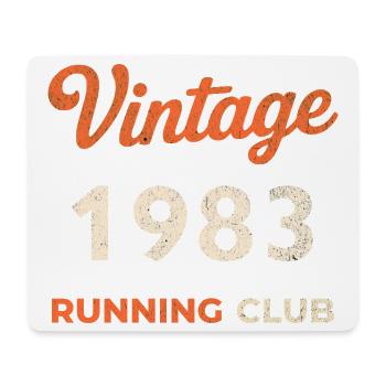 Idée de cadeau d’anniversaire vintage du club de course à pied 1983 - Tapis de souris (format paysage) - blanc - Devant