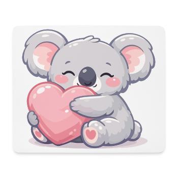 Little koala cuddles heart - Mouse Pad (horizontal) - white - Front
