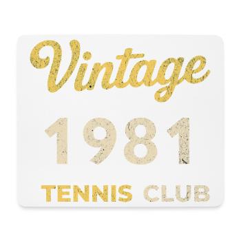 Vintage 1981 Tennis Club Retro Geburtstag Geschenk - Mousepad (Querformat) - Weiß - Vorne