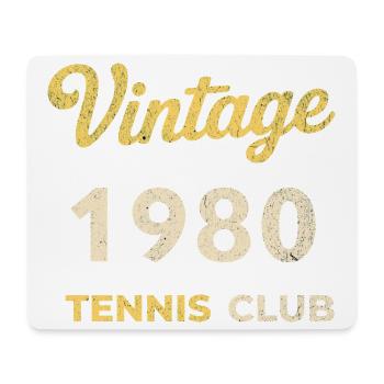 Cadeau d’anniversaire rétro vintage du club de tennis des années 1980 - Tapis de souris (format paysage) - blanc - Devant