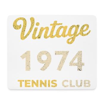 Vintage 1974 Tennis Club Retro Geburtstag Geschenk - Mousepad (Querformat) - Weiß - Vorne