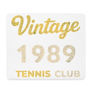 Vintage 1989 Tennis Club Retro Birthday Gift - Mouse Pad (horizontal) - white - Front