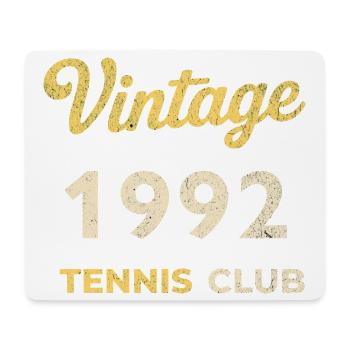 Vintage 1992 Tennis Club Retro Birthday Gift - Mouse Pad (horizontal) - white - Front