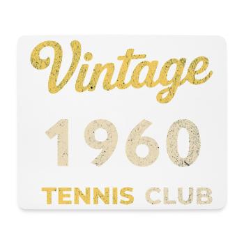 Vintage 1960's Tennis Club Retro Birthday Gift - Mouse Pad (horizontal) - white - Front