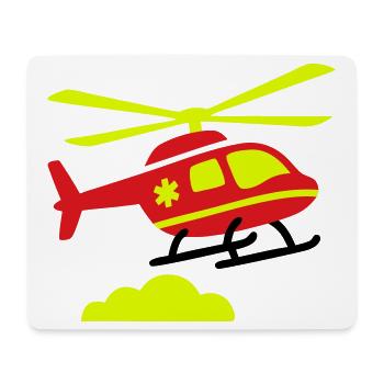Rettungshubschrauber Notarzt - Mousepad (Querformat) - Weiß - Vorne