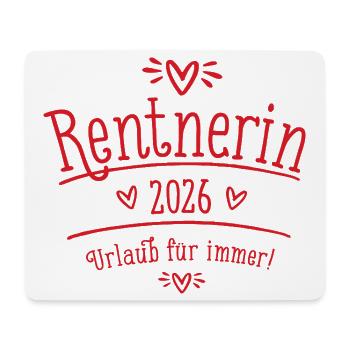 Rentnerin 2026 Urlaub für immer Geschenk Rente - Mousepad (Querformat) - Weiß - Vorne