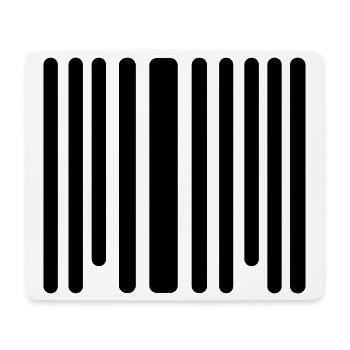code barre - Tapis de souris (format paysage) - blanc - Devant