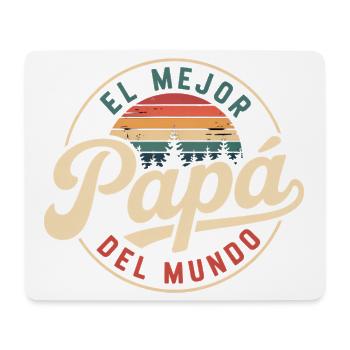 l Mejor Papá del Mundo Vintage Sunset - Mousepad (Querformat) - Weiß - Vorne