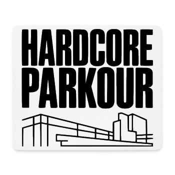 Hardcore Parkour - Mouse Pad (horizontal) - white - Front