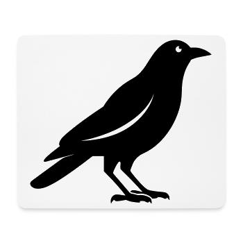 corbeau - Tapis de souris (format paysage) - blanc - Devant