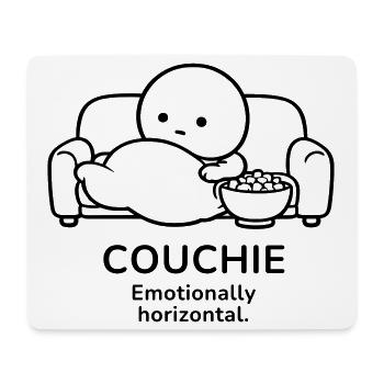 Couchie – Emotionally Horizontal | Cozy Mood - Mousepad (Querformat) - Weiß - Vorne