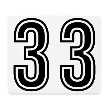 33 Symbole numérique - Tapis de souris (format paysage) - blanc - Devant