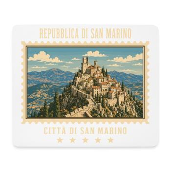 San Marino Città di San Marino Vintage Reisemarke - Mousepad (Querformat) - Weiß - Vorne