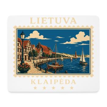 Litauen Klaipėda Vintage Reisemarke - Mousepad (Querformat) - Weiß - Vorne