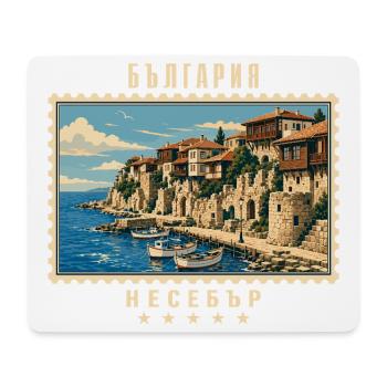 Bulgarien Nessebar Vintage Reisemarke - Mousepad (Querformat) - Weiß - Vorne