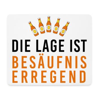 Die Lage ist besäufniserregend, Bierflaschen, Fasc - Mousepad (Querformat) - Weiß - Vorne