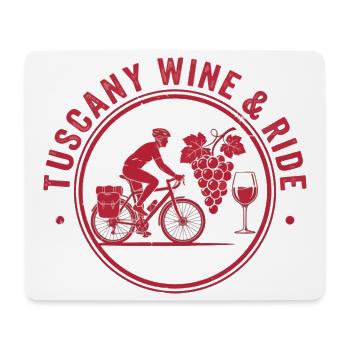 Tuscany Wine & Ride Vintage-Stempel - Mousepad (Querformat) - Weiß - Vorne